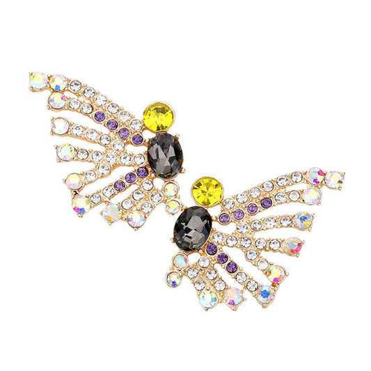Black Diamond Bubble Stone Cluster Butterfly Evening Earrings, ideal for parties, events, holidays, pair these stud earrings with any ensemble for a polished look. The perfect set of sparkling earrings adds a sophisticated & stylish glow to any outfit. Perfect Birthday Gift, Anniversary Gift, Mother's Day Gift, Graduation Gift, Bridal Jewellery, Bridesmaid, Prom Jewellery, Wedding