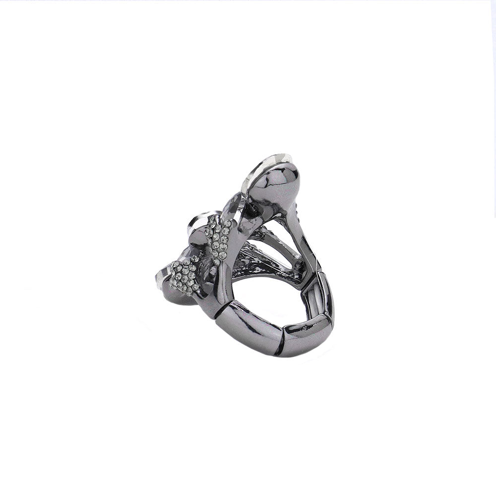 Black Diamond Teardrop Accented Stretch Ring, The beautiful Teardrop Accented Stretch Ring has a beautiful charm that attracts eyesight and leads to a smile or two. Perfect for adding just the right amount of shimmer & shine and a touch of class to any special events or occasion. These are Perfect for any occasion gift.