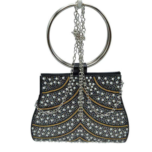 Black Elegant Clutch Purses Bride and Bridesmaid Evening Handbag is an excellent addition to your attire to show your trendy choice for carrying on the special occasion with your handy stuff. It is perfectly lightweight and easy to move throughout the whole day. You'll look glowing and the ultimate fashionista while carrying this trendy Evening Bag. 