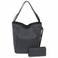 Black Fashion Monogram Bucket 2 IN 1 Shoulder Bag Hobo With Wallet. Look like the ultimate fashionista with these vintage shoulder bags! Add something special to your outfit! This fashionable bag will be your new favorite accessory. Perfect Birthday Gift, Anniversary Gift, Mother's Day Gift, Graduation Gift, Valentine's Day Gift.