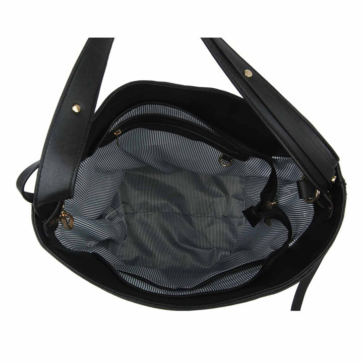 Black Fashion Monogram Bucket 2 IN 1 Shoulder Bag Hobo With Wallet. Look like the ultimate fashionista with these vintage shoulder bags! Add something special to your outfit! This fashionable bag will be your new favorite accessory. Perfect Birthday Gift, Anniversary Gift, Mother's Day Gift, Graduation Gift, Valentine's Day Gift.