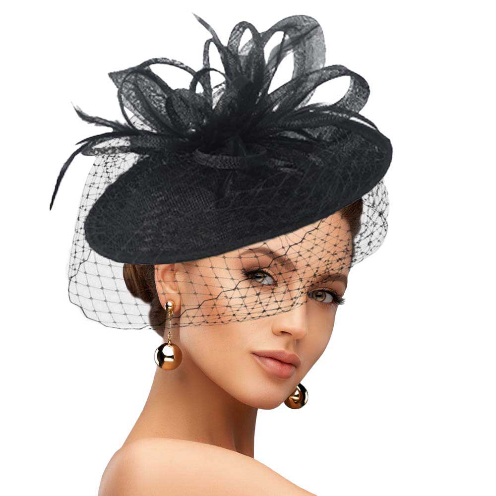 Black Feather Mesh Fascinator Headband, Stylish Fascinator hat, noble, delicate mesh feathers and material is compertable and easy wearing also add glamour and fancy charming. This timeless pieces are Perfect for a fancy formal event, a ladies luncheon, a tea party, cocktail party, prom, Kentucky Derby, Grand National, Melbourne Cup, Triple Crown, wedding or any special occasion.
