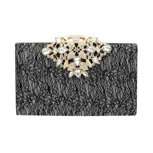 Black Floral Embellished Glittered Evening Clutch Crossbody Bag, Look like the ultimate fashionista with these Crossbody bags! Add something special to your outfit! perfect for money, credit cards, keys or coins and many more things. This fashionable bag will be your new favorite accessory. Perfect Birthday Gift, Anniversary Gift, Mother's Day Gift, Graduation Gift, Valentine's Day Gift.