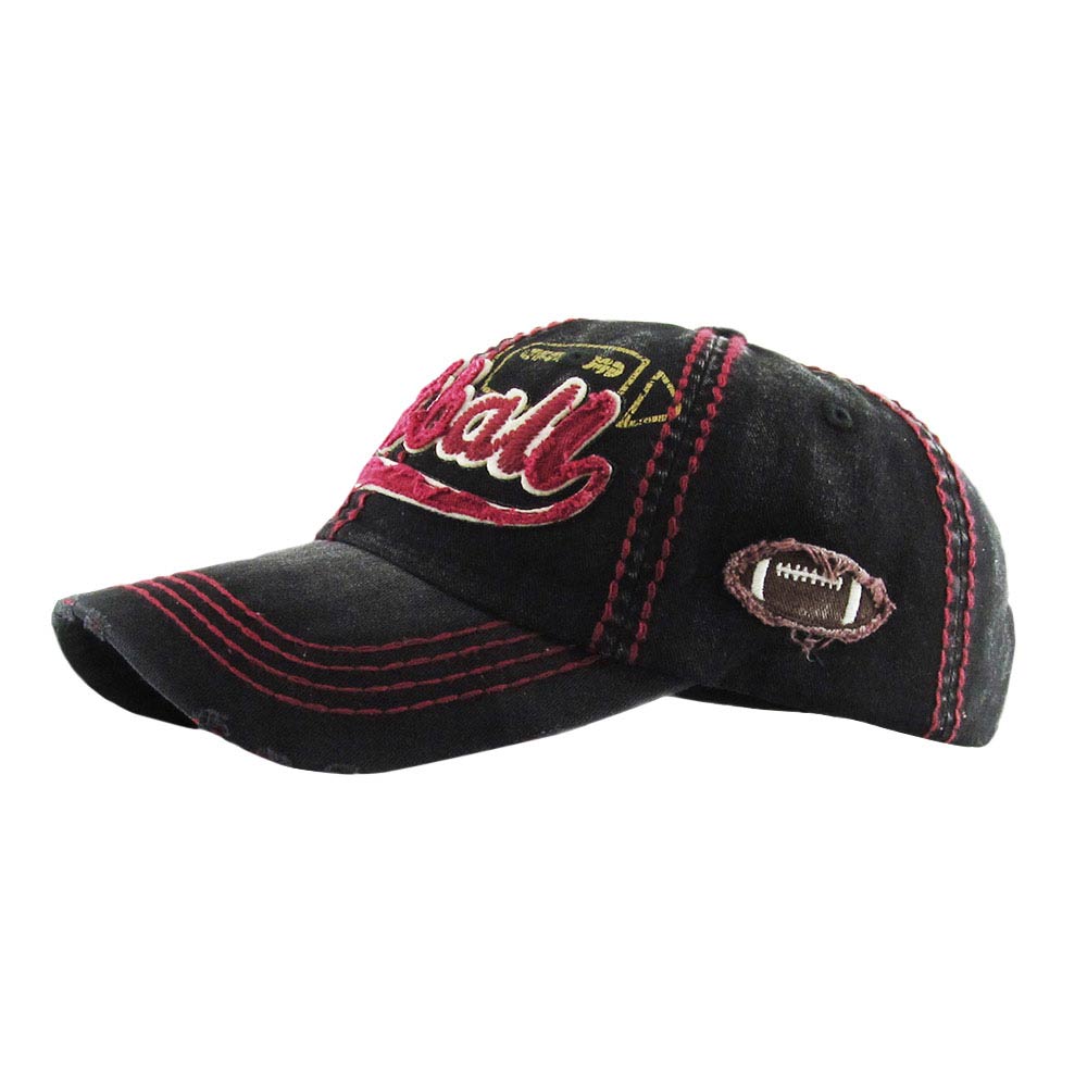 Black Football USA Message Vintage Baseball Cap, Show your patriotic side with this cute patriotic USA Message theme flag style baseball cap. Perfect to keep the sun out of your eyes, and to pull your hair back during exercises such as walking, running, biking, hiking, and more! Adjustable strap gives you the perfect fit. Its awesome vintage look, Soft textured, embroidered with fun statement will become your favorite cap. Suitable for wear during summer, spring, winter, and fall.