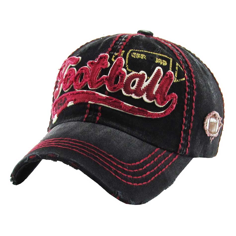 Black Football USA Message Vintage Baseball Cap, Show your patriotic side with this cute patriotic USA Message theme flag style baseball cap. Perfect to keep the sun out of your eyes, and to pull your hair back during exercises such as walking, running, biking, hiking, and more! Adjustable strap gives you the perfect fit. Its awesome vintage look, Soft textured, embroidered with fun statement will become your favorite cap. Suitable for wear during summer, spring, winter, and fall.
