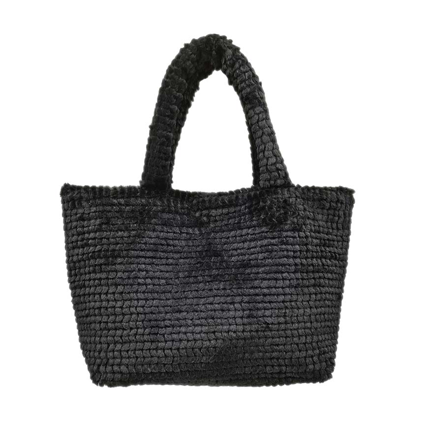 Black Fuzzy Fur Tote Bag, is a cute and beautiful mini tote bag that enriches your accessory collection and amps up your outlook with beautiful color variations. It perfectly goes with any outfit in any style. Easy to carry and keep your handy items safe and secure. Nice color variation gives you the opportunity to match the tote up with any ensemble, any time, and anywhere. An excellent gift for your near and dear ones. Have a cute look with this fuzzy fur tote!