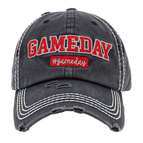 Black Gameday Vintage Baseball Cap, it is an adorable baseball cap that has a vintage look, giving it that lovely appearance. These stylish vintage caps all feature catchy, message themed that are sure to grab some attention. The perfect gift for all occasions! These baseball are available in a wide variety of designs. Whether you're looking for a holiday present, birthday present, or just something cool to wear, this hat is for you.