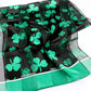 Black Green 6PCS Silk Feel Satin Striped Clover Print Scarves, perfect to accent your outlook with the St. Patrick's day Clover scarves & show your love for the Irish. The luck of the Irish will be with you this year while wearing this clover-themed silk scarf. These cute shamrock scarves are the perfect accessory to finish off any festive look. Show your Irish pride & make you look stand out. These scarves are perfect for St. Patrick's Day parties, night parties, carnivals, festivals, etc.