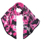 Black Hot Pink C C Tie Dye Bias Cut Scarf With Rubber Patch, add a beautiful look and touch of perfect class to your outfit in style. Nicely designed with tie dye that gives a unique and awesome appearance with comfort and warmth. Perfect weight makes it wearable to complement your outfit, or with your favorite fall jacket. Great for daily wear in the cold winter to protect you against the chill.