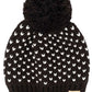 Black Ivory C.C Heart Pattern Knit Pom Beanie Hat, before running out the door into the cool air, you’ll want to reach for this toasty beanie to keep you incredibly warm. Accessorize the fun way with this faux fur pom pom hat, it's the autumnal touch you need to finish your outfit in style. Awesome winter gift accessory! Perfect Gift Birthday, Christmas, Stocking Stuffer, Secret Santa, Holiday, Anniversary, Valentine's Day, Loved One.
