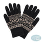 Black Knit Aztec Smart Gloves, ensure you keep warm and toasty in a fashionable way in winter and on cold days. Perfect to complete your trendy outfit. It's perfect to use your electronic devices and touchscreens with ease while keeping your fingers covered, and swiping away! A pair of these gloves are a cool gift this winter for your family, friends, anyone you love, and even yourself. Enjoy the winter in a cool way!