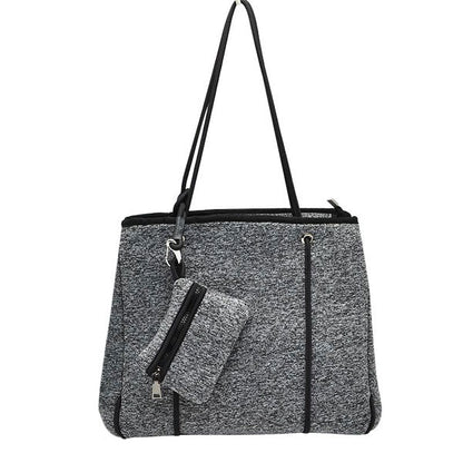 Black Large Tote Bag Women Work Bag Purse Neoprene Zip. Add something special to your outfit! This fashionable bag will be your new favorite accessory. Ideal for parties, events, holidays, pair these tote bags with any ensemble for a polished look. Versatile enough for carrying through the week, ultra lightweight to carry around all day. Perfect Birthday Gift, Anniversary Gift, Mother's Day Gift, Graduation Gift, Valentine's Day Gift.