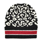 Black Leopard Patterned Striped Cuff Knit Beanie Hat, Before running out the door into the cool air, you’ll want to reach for these toasty beanie to keep your hands incredibly warm. Accessorize the fun way with these beanie, it's the autumnal touch you need to finish your outfit in style. Awesome winter gift accessory!
