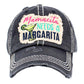 Black Mamacita Needs a Margarita Message Vintage Baseball Cap. Fun, cool, vintage baseball cap for men! Perfect for a bad hair day, you can pull your messy bun or high ponytail through, perfect to keep your hair away from you face while exercising, running, playing tennis or just taking a walk outside. Adjustable Velcro strap gives you the perfect fit.