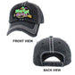 Black Mardi Gras Message Vintage Baseball Cap, An awesome & cool Mardi Gras-themed vintage cap that will not only save a bad hair day but also amps up your beauty to a greater extent on this Mardi Gras. This vintage baseball cap is made for you to show off your trendy & perfect choice for Mardi Gras party. It's fully adjustable and easy to wear in the perfect style!