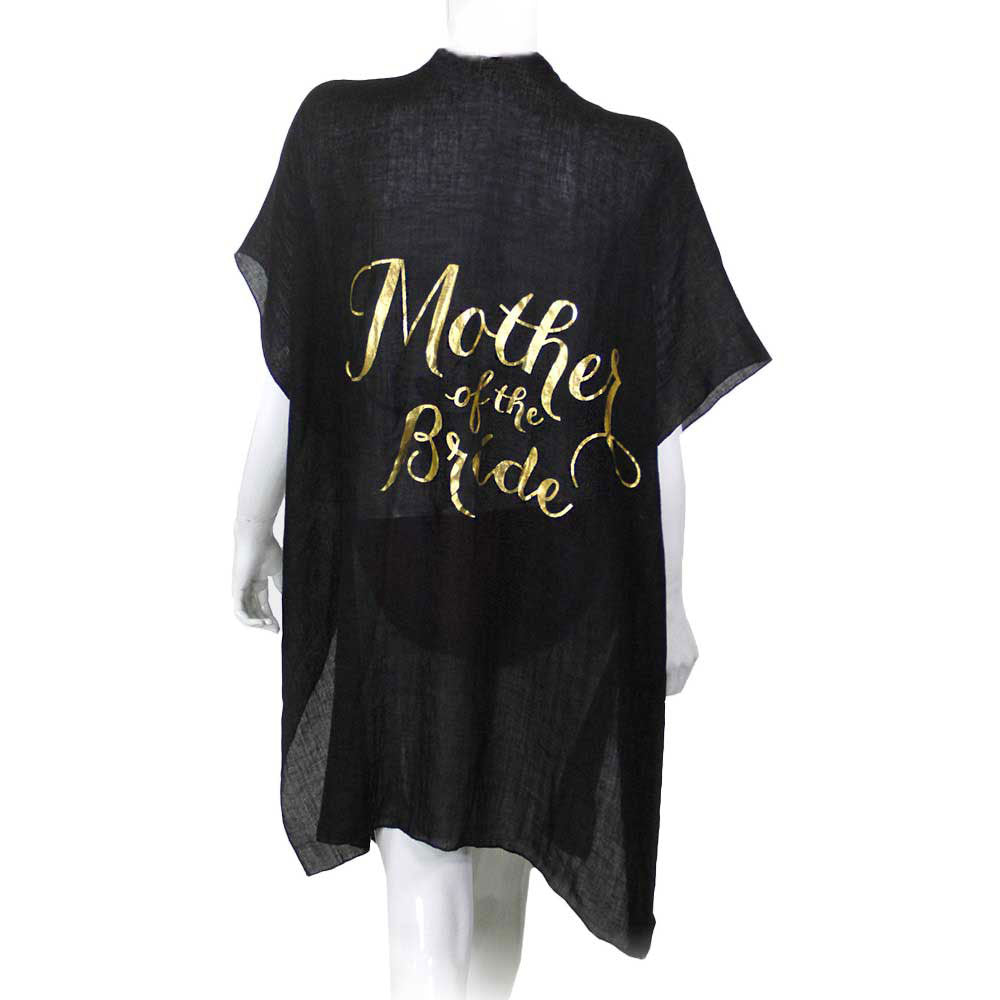 Black Mother of Bride Cover Up Kimono Poncho, The lightweight Kimono top is made of soft and breathable Viscose material. The fashionista Poncho Cover up with open front design, simple basic style, easy to put on and down. Perfect Gift for Wife, Birthday, Holiday, Anniversary, Just Because Gift, Fun Night Out.