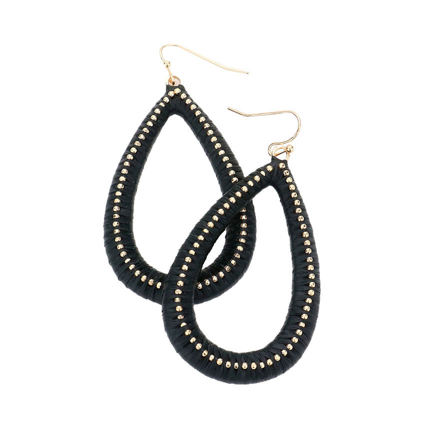 Black Open Teardrop Dangle Earrings, These fashionable trendy Teardrop earrings for women are suitable for every girl as well! Wearing it you are a unique fashion in the crowd. Fun handcrafted jewelry that fits your lifestyle, adding a pop of pretty color. Enhance your attire with these vibrant artisanal earrings to show off your fun trendsetting style. Perfect for Valentine’s Day, bachelorette party, Beach Party, Vacation Earrings, Party Earrings etc.