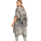 Black Patterned Cover Up Kimono Poncho, Absolutely fab for this summer & spring season to amp up your attire & make you comfortable in dressing up. These kimonos feature a beautiful pattern that is easy to pair with so many tops. 