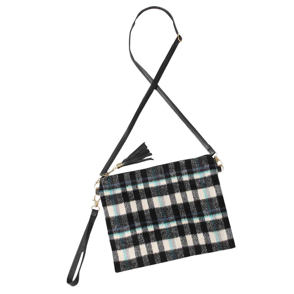 Black Plaid Check Crossbody Clutch Bag, amps up your confidence and strength. These trendy and colorful bags come with adjustable and detachable hand straps to enhance your comfortability. It's lightweight and easy to carry. It looks like the ultimate fashionista when carrying this small Clutch bag. Perfect gift for birthdays, holidays, Christmas, New year, etc.