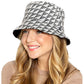 Black Polyester Geometric Patterned Bucket Hat, this bucket hat doubles as a rain hat and is snug on the head and stays on well. It will work well to keep the rain off the head and out of the eyes and also the back of the neck. Wear it to lend a modern liveliness above a raincoat on trans-seasonal days in the city.