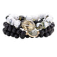 Black Semi Precious Wood Beaded Layered Bracelets. Beautifully crafted design adds a gorgeous glow to any outfit. Jewelry that fits your lifestyle! Perfect Birthday Gift, Anniversary Gift, Mother's Day Gift, Anniversary Gift, Graduation Gift, Prom Jewelry, Just Because Gift, Thank you Gift.
