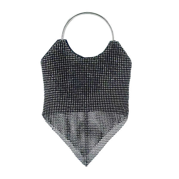 Black Shimmery Evening Tote Crossbody Bag. Look like the ultimate fashionista when carrying this small chic bag, great for when you need something small to carry or drop in your bag. Keep your keys handy & ready for opening doors as soon as you arrive. Perfect Birthday Gift, Anniversary Gift, Mother's Day Gift.