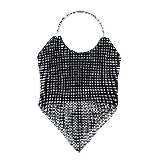 Black Shimmery Evening Tote Crossbody Bag. Look like the ultimate fashionista when carrying this small chic bag, great for when you need something small to carry or drop in your bag. Keep your keys handy & ready for opening doors as soon as you arrive. Perfect Birthday Gift, Anniversary Gift, Mother's Day Gift.