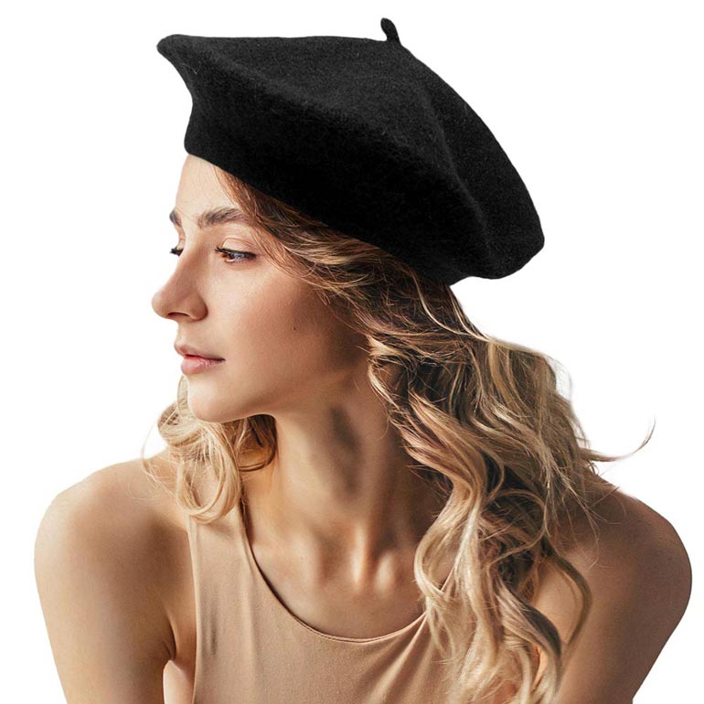 Black Solid Beret Hat, this Solid Beret Hat is made with care and love from very soft and warm yarn. Wear it to lend a modern liveliness above a raincoat on trans-seasonal days in the city. Trendy and beautiful hat that amps up your outlook Birthday Gift , Christmas Gift , Anniversary Gift, Regalo Navidad, Regalo Cumpleanos, Valentine's Day Gift.