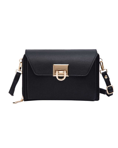 Black Solid Color Faux Leather Women's Clutch Crossbody Bag, Show your trendy side with this awesome Crossbody bag. Ladies Fashion Bag is made of high-quality Faux leather, It feels comfortable, and the solid color denotes sophistication and stylish. Hands-Free Cross-Body adds an instant runway style to your look, giving it ladylike chic. Detachable, adjustable crossbody strap. Perfect Birthday Gift, Anniversary Gift, Mother's Day Gift, Graduation Gift, Valentine's Day Gift.