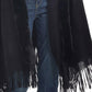 Black Solid Color Hoodie Winter Cape With Faux Fur Edge, is beautifully designed with solid color that amps up your beauty to a greater extent. It enriches your attire with perfect combination. Breathable Fabric, comfortable to wear, and very easy to put on and off. Suitable for Weekend, Work, Holiday, Beach, Party, Club, Night, Evening, Date, Casual and Other Occasions in Spring, Summer and Autumn.