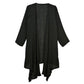 Black Solid Long Cardigan. Delicate open front floral lace beach cover-up featuring wide sleeves and hip length. Beach or Poolside chic is made easy with this lightweight cover-up featuring flower detail and a relaxed silhouette, look perfectly breezy and laid-back as you head to the beach. Also an accessory easy to pair with so many tops! From stylish layering camis to relaxed tees, you can throw it on over so many pieces elevating any casual outfit! Great gift idea.