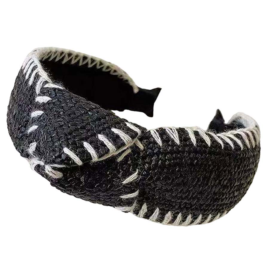 Black Straw Knot Burnout Headband, create a beautiful look while perfectly matching your color with the easy-to-use straw knot burnout headband. Perfect for everyday wear, special occasions, outdoor festivals, and more. Awesome gift idea for your loved one or yourself.