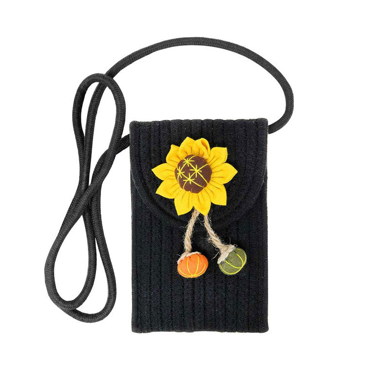 Black Sunflower Patch Accented Mini Straw Crossbody Bag, these straw Crossbody Bag are designed with Sunflower Patch, looking lovely and attractive; they are lightweight to carry and durable to serve you for a long time, giving you good use feeling; Easy to carry specially when you need hands-free, fun, vibrant colors casual or a night out on the town or hang out on the beach. Perfect Birthday Gift, Valentine's Day Gift, Anniversary Gift, Loved One Gift, Mother's Day Gift, Vacation, etc