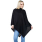 Black Textured Jersey Poncho, Trendy, classy and sophisticated, Trendy soft natural Textured poncho wrap is perfect for every day wear. Wear it with jeans or evening dress, versatile and stylish. Great travel accessory or everyday use, lightweight, warm and cozy. You can throw it on over so many pieces elevating any casual outfit! Perfect Gift for Wife, Mom, Birthday, Holiday, Christmas, Anniversary, Fun Night Out.