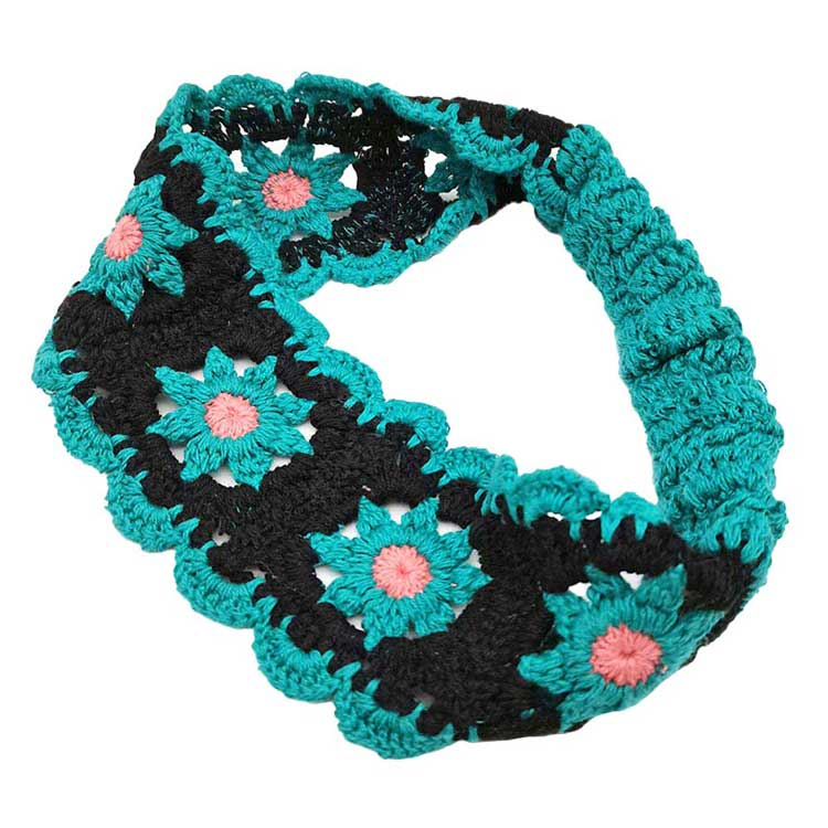 Black Trendy Flower Crochet Elastic Headband, A crochet flower Headband is the perfect spring accessory and so much fun to make! The elastic wide crochet headbands are made from an breathable material, soft, and comfortable to wear for long periods of time, Colorful crochet hairband for girls, women will ensure your hairstyle stands out from the rest. Simple and elegant design, you can wear them when you go to work or school, do sports, party, ceremony, traveling, hang out.