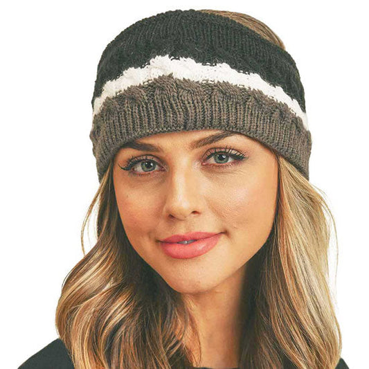 Black Triple Colored Cable Knit Fleece Headband. This beautiful solid color Headband easy to use, light weight, Push back your hair with this exquisite knitted headband, spice up any plain outfit! Be ready to receive compliments. Be the ultimate trendsetter wearing this chic headband with all your stylish outfits! Very beautiful accessory for ladies, For occasions: parties, birthdays, weddings, festivals, dances, celebrations, ceremonies, gift and other daily activities.