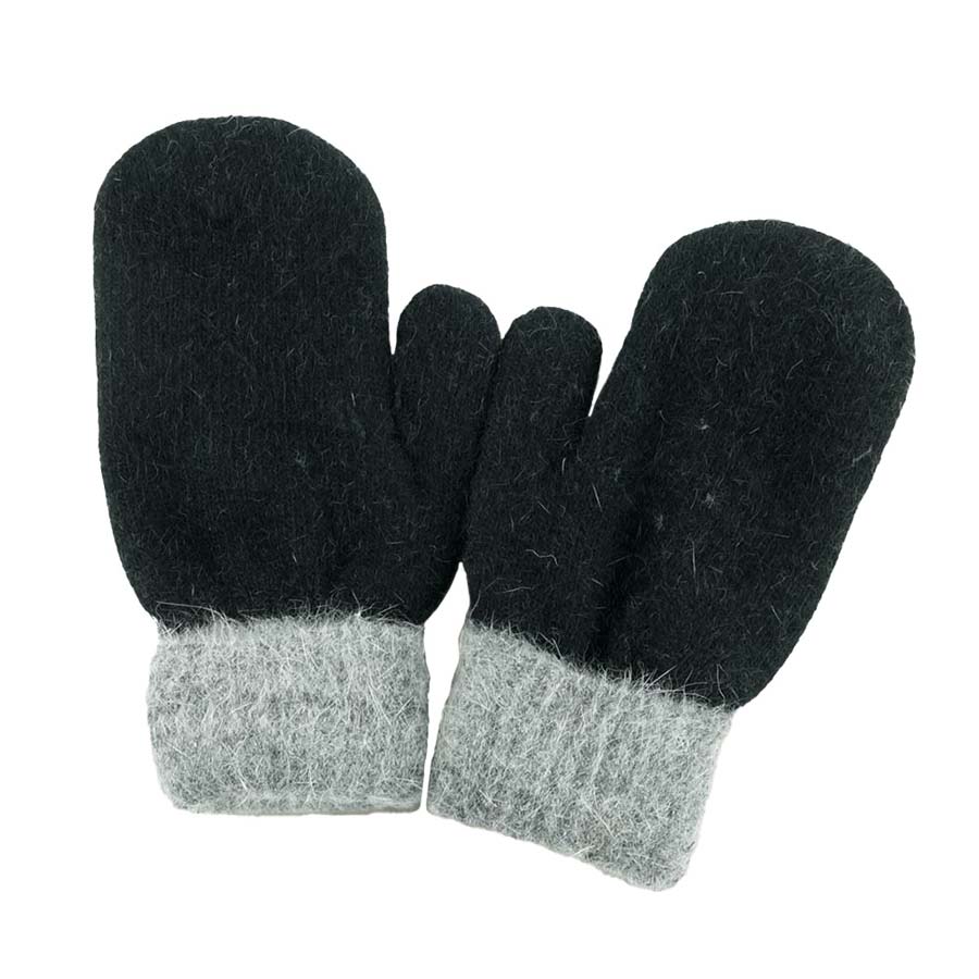 Black Two Tone Mitten Gloves, are designed nicely that enrich your beauty and highlight the contrast with many different outfits. Stay perfectly warm and cozy with these gloves in winter or cold weather. Different color variations give you the opportunity to coordinate with different outfits in style. A perfect pair for the holiday season, outdoor activity, camping, running, skiing, and holiday shopping. Stay beautiful and warm!