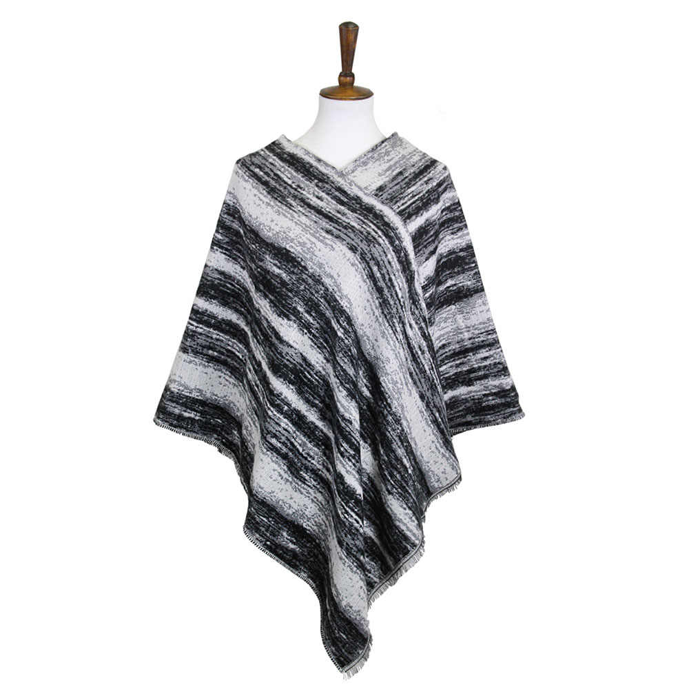 Vertical Patterned Poncho, Women V-Neck Ruana, ideal for layering, this chevron design will accent your look while keeping you warm and cozy. Fall fashion made easy. Perfect Birthday Gift, Christmas Gift, Anniversary Gift, Regalo Navidad, Regalo Cumpleanos, Valentine's Day Gift
