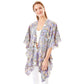 Blue Floral Paisley Printed Ruffle Sleeves Cover Up Kimono Poncho, This Poncho is Soft, Lightweight and Breathable Fabric, Close to Skin, Comfortable to Wear. Sophisticated, flattering and cozy, this Poncho drapes beautifully for a relaxed, pulled-together look. Suitable for Weekend, Work, Holiday, Beach, Party, Club, Night, Evening, Date, Casual and Other Occasions in Spring, Summer and Autumn.