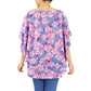 Blue Flower Printed Slit Round Poncho, on trend & fabulous, a luxe addition to any weather ensemble. The perfect accessory, luxurious, trendy, super soft chic capelet, keeps you very comfortable. You can throw it on over so many pieces elevating any casual outfit! Perfect Gift for Wife, Mom, Birthday, Holiday, Anniversary, Fun Night Out.
