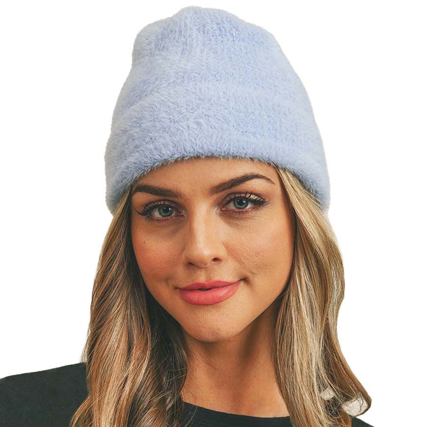 Blue Fuzzy Solid Beanie Hat, wear it with any outfit before running out of the door into the cool air to keep yourself warm and toasty and absolutely unique. You’ll want to reach for this toasty beanie to stay trendy on any occasion at any place. Accessorize the fun way with this fuzzy solid Beanie Hat. It's an awesome winter gift accessory for Birthdays, Christmas, Stocking stuffers, holidays, anniversaries, and Valentine's Day to friends, family, and loved ones. Happy winter!