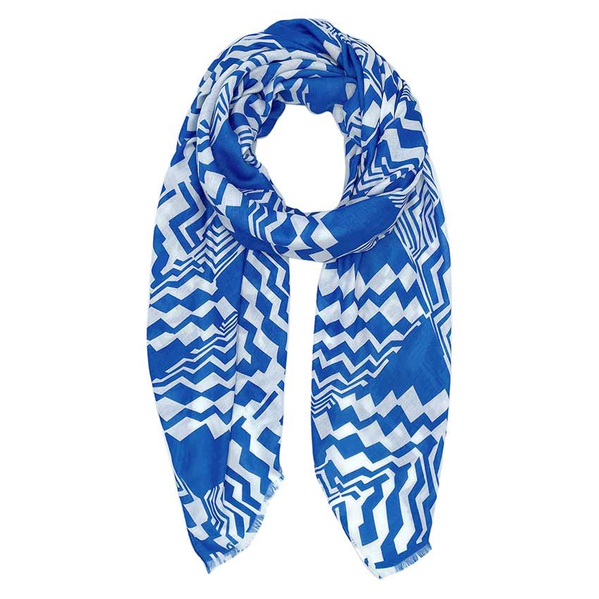 Blue Geometric Printed Oblong Scarf, this timeless geometric printed oblong scarf is soft, lightweight, and breathable fabric, close to the skin, and comfortable to wear. Sophisticated, flattering, and cozy. look perfectly breezy and laid-back as you head to the beach. A fashionable eye-catcher will quickly become one of your favorite accessories.