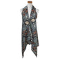 Blue Gray Snake Skin Pattern Scarf Vest Poncho, on trend & fabulous, a luxe addition to any cold-weather ensemble. The perfect accessory, luxurious, trendy, super soft chic capelet, keeps you warm and toasty. You can throw it on over so many pieces elevating any casual outfit! Perfect Gift for Wife, Mom, Birthday, Holiday, Anniversary, Fun Night Out.