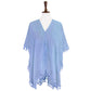Blue Tassel Trimmed Solid Cover Up, Luxurious, trendy, super soft chic capelet, keeps you warm and toasty. You can throw it on over so many pieces elevating any casual outfit! Perfect Gift for Wife, Birthday, Holiday, Christmas, Anniversary, Fun Night Out.