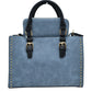 Blue Womens Stylist 3 IN 1 Faux Leather Tote Hand Bag, This tote features a top Zipper closure and has one big main compartment. That is specious enough to hold all your essentials. Every outfit needs to be planned with this adorable handbag. This tote Bags for women are perfect for any occasion - whether you are heading to work, on a weekend getaway, going to a party, or traveling, they are your perfect daily companion to over your hand & make great gifts too.