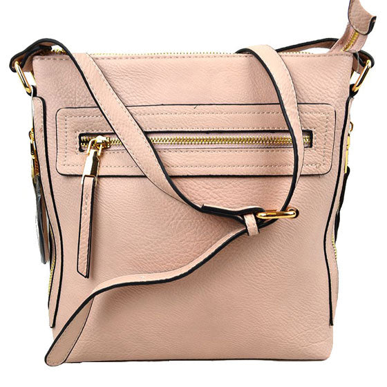 Blush Faux Leather Adjustable Strap Crossbody Bag. Show your trendy side with this awesome crossbody bag. Have fun and look stylish. Versatile enough for wearing straight through the week, perfectly lightweight to carry around all day. Birthday Gift, Anniversary Gift, Mother's Day Gift, Graduation Gift, Valentine's Day Gift.