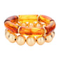 Brown 2PCS Resin Metal Ball Stretch Bracelets. Get ready with this bracelets, Beautifully crafted design adds a gorgeous glow to any outfit. Jewelry that fits your lifestyle! Perfect Birthday Gift, Anniversary Gift, Mother's Day Gift, Anniversary Gift, Graduation Gift, Prom Jewelry, Just Because Gift, Thank you Gift.