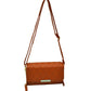 Brown Beautiful Minimalist PU Lather Quilted Flap Bag, This cross-body bag is a stylish day-to-night accessory. It's a simple but eye-catching accessory to enrich your look with any outfit. The outer is adorned with quilting and stamped with branded hardware and you'll find a roomy compartment inside complete with a zipped pocket. Versatile enough for wearing straight through the week, perfectly lightweight to carry around all day.