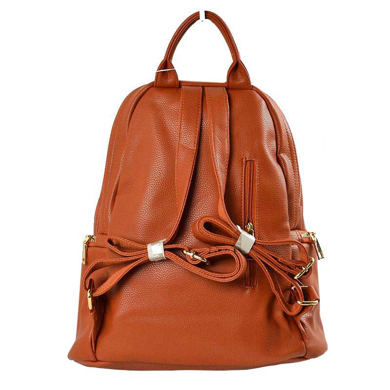 Brown Elegant Soft PU Leather Bag Casual Shoulder Women's Backpack, These backpack purse is made of soft, waterproof and durable PU Leather, which can keep this fashion women backpack clean, dry and comfortable. Elegant PU Leather as an eye-contacting element, gives you confidence with this lady backpack purse. This casual women backpack features- one big zipper pocket and outside section keeps two zipper pockets for cosmetic or glasses case and also have two side zipper pockets.