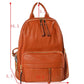 Brown Elegant Soft PU Leather Bag Casual Shoulder Women's Backpack, These backpack purse is made of soft, waterproof and durable PU Leather, which can keep this fashion women backpack clean, dry and comfortable. Elegant PU Leather as an eye-contacting element, gives you confidence with this lady backpack purse. This casual women backpack features- one big zipper pocket and outside section keeps two zipper pockets for cosmetic or glasses case and also have two side zipper pockets.